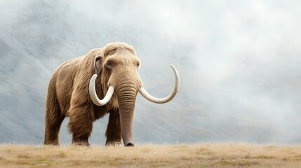 Obraz premium Exploring Prehistoric Cultures Hunting and Ancient Settlements in Mammoth Habitats - A Journey Through Time on Prehistoric Earth