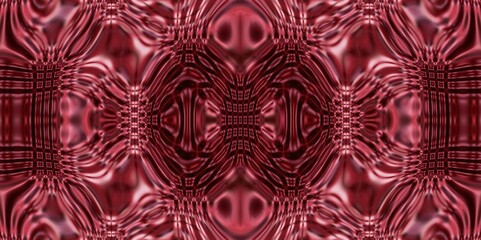 Abstract Kaleidoscope Geometry Psychedelic Art Pink Red Black White Pattern Background