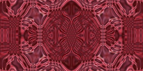 Abstract Kaleidoscope Geometry Psychedelic Art Pink Red Black White Pattern Background