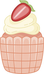 cute colorful cupcake clipart