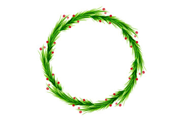 Christmas wreath illustration 