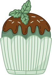 cute colorful cupcake clipart