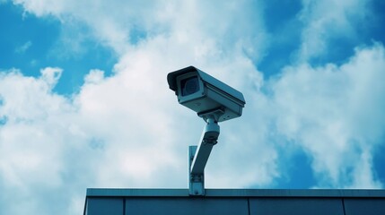 This picture of a security camera is great for showing safety and monitoring in your projects.