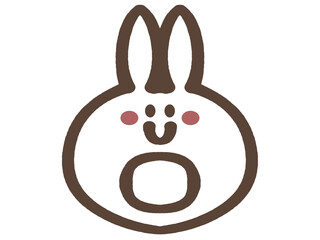 落書き風ウサギのガラガラのイラスト素材
