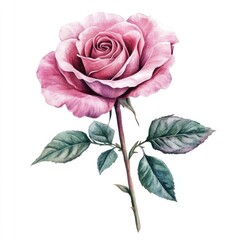 Elegant pink rose illustration