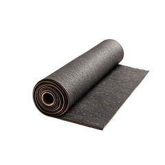 Yoga Mat with black bottom isolated white background. Fitness mat concept