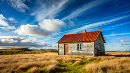 Lonely building in a remote area, lonely, isolated, architecture, structure, desolate, abandoned, empty, solitude, eerie