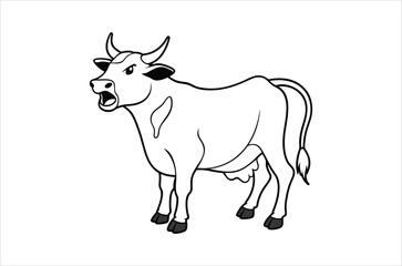 cow vector,  icon vector illustration,  cow silhouette of a cow isolated on a white background,  eps,  png,  svg,  vector, 