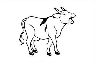 cow vector,  icon vector illustration,  cow silhouette of a cow isolated on a white background,  eps,  png,  svg,  vector, 
