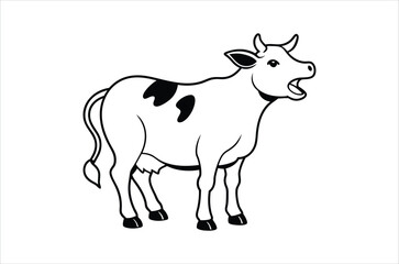 cow vector,  icon vector illustration,  cow silhouette of a cow isolated on a white background,  eps,  png,  svg,  vector, 