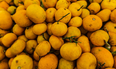 a pile of quality oranges that are still fresh, juicy and ready to be sold