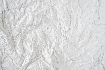 Crumpled vintage white paper, mockup, background