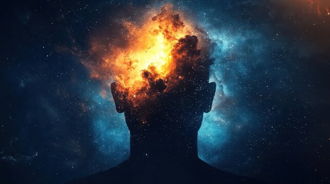 Vishnu emerging from a cosmic lotus in space, galaxies and stars swirling around, cosmic lotus, Vishnu, creation