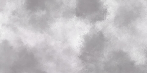 bstract white and gray isolated cloud cumulus clouds. Gray aquarelle painted realistic fog or mist smoky textured canvas design. White and ash messy wall stucco texture background.