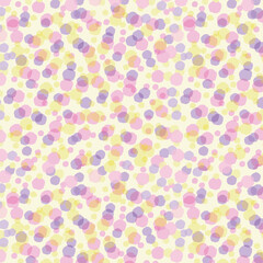 Cute watercolor background. Seamless pattern of colored spots. Perfect for fabric, textile, wallpaper.