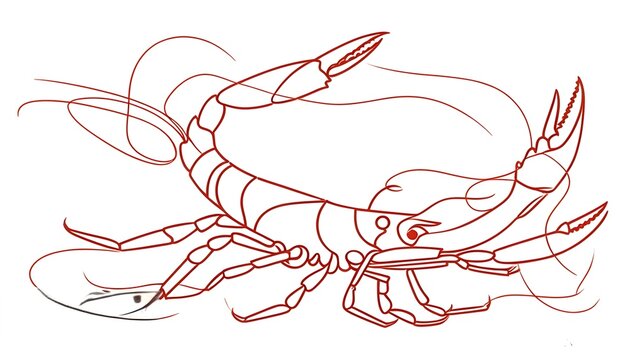 recommend clip art: Elegant seafood line art featuring lobster, fish, crab, shrimp, and oysters for restaurant menu icons