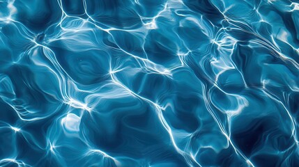 Obraz premium mesmerizing closeup of undulating sea surface capturing the interplay of light and water crystalclear ripples create a hypnotic abstract pattern in various shades of blue