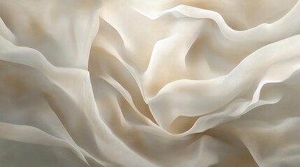 mesmerizing panoramic wallpaper featuring fluid organic lines in soothing earth tones creating a sense of natural harmony and flow