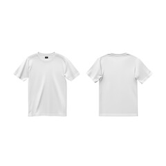 White T-shirt mockup isolated on transparent background 