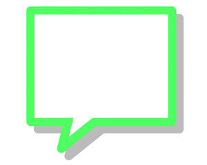 Naklejka premium 3d bubble, green speech bubble isolated on white, speech bubble on white, bubble png, green speech bubble icon, bubble text, bubble speech png, bubble speech sticker, green element, comunication