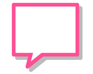 speech bubble with shadow, bubble icon, pink speech bubble, icon, pink speech bubble icon, speech bubble, speech bubble png, speech bubble on white, speech bubble on white, bubble text