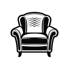 Armchair vector silhouette