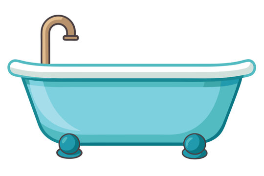 recommend clip art: Bathtub vector illustration
