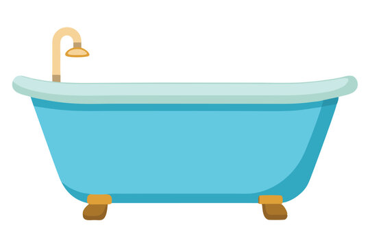 recommend clip art: Bathtub vector illustration
