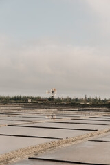 Large wind vane in a salt flat in the lake regions - RJ