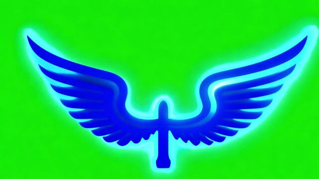  wing logo with blue color. generative ai 