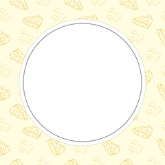 hand drawn food frame. doodle frame background