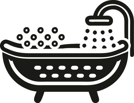 recommend clip art: Bathtub vector silhouette
