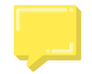 3d bubble, yellow speech bubble isolated on white, speech bubble on white, speech bubble png, yellow speech bubble icon, bubble text, bubble speech png, bubble speech sticker, element, comunication