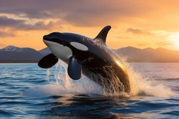 Fototapeta premium Whale animal mammal ocean.