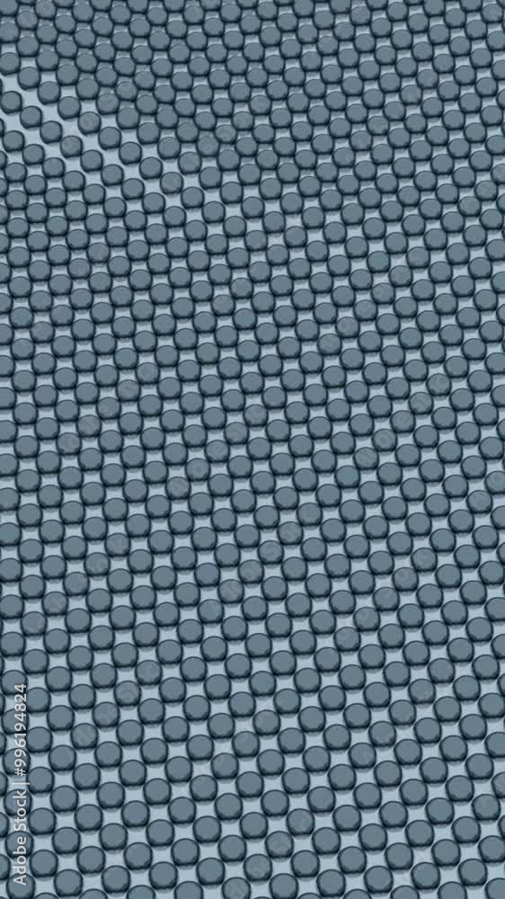 Poster abstract metal texture with moving ripples, seamless loop. design. rows of chains of silver color in