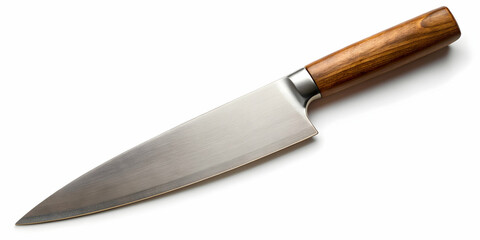 Kitchen knife with clipping path included for easy editing, knife, kitchen, cutlery, cooking, sharp, stainless steel, utensil