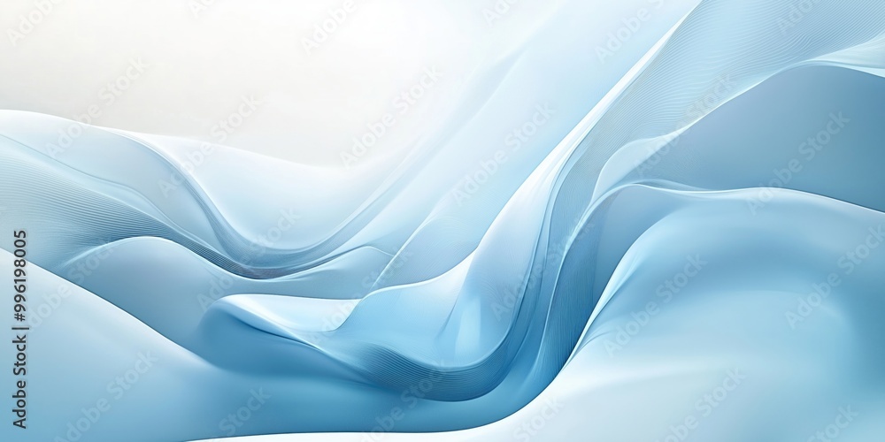 Aufkleber a smooth, futuristic light blue abstract background with flowing curves and soft gradients.
