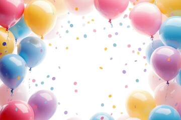 Colorful Balloons and Confetti Celebration