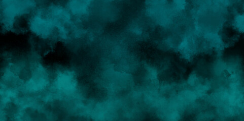 abstract cloud and vapor texture background. Black and blue smoke aquarelle smudge illustration smooth grungy smokey light pastel colors ink glow. Teal color powder explosion .	
