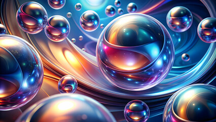 Abstract background with sphere shapes merging in a fluid and futuristic design, Abstract,business, background, sphere