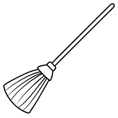 Broom vector silhouette