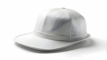 Fototapeta premium Clean and professional white hat mockup isolated on white background, white hat, mockup, isolated, background, professional