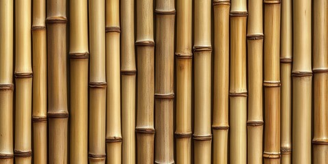 Naklejka premium Seamless Bamboo Stalk Pattern Background