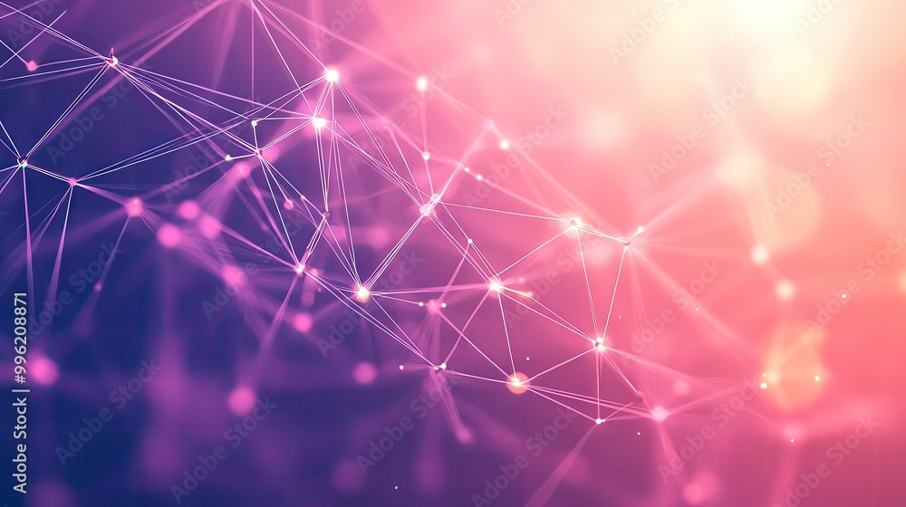 Aufkleber vibrant abstract background featuring colorful nodes and connecting lines, perfect for technology an