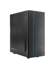 Computer system unit isolated on white background.