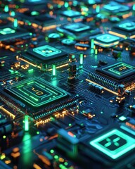 Digital Rendering of Computer Chips and Interconnections