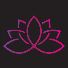 Lotus igraphic design element with the ability to change color and size. For the design of posters, advertising texts, logos and social networks. Frames for photos, greeting cards, invitations, ca