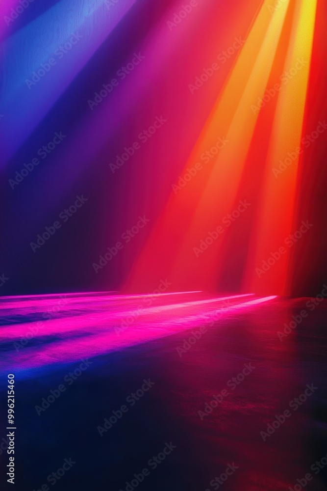 Poster Abstract Colorful Stage Background with Dynamic Lighting