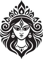 Durga silhouette vector design