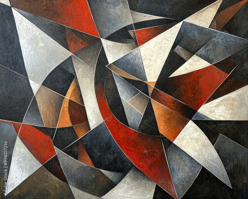 Poster abstract representation of chaos and order in art